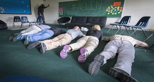 active shooter drill with staff